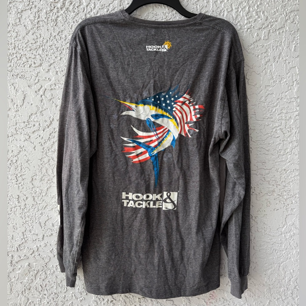 Hook & Tackle Men’s long-sleeve fishing shirt Sailfish size Medium